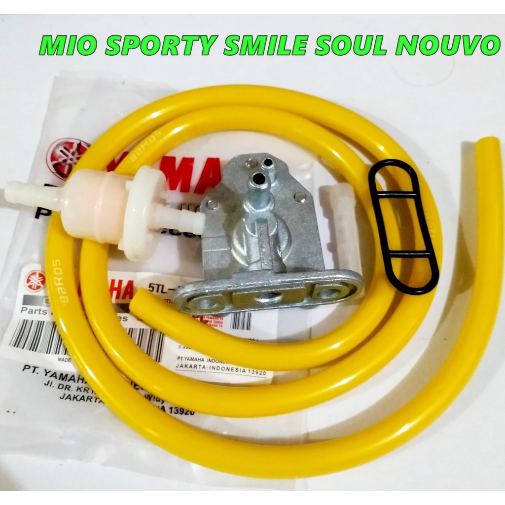 Sepaket Kran Bensin Mio Sporty - Jupiter MX - +saringan bensin + Selang baros
