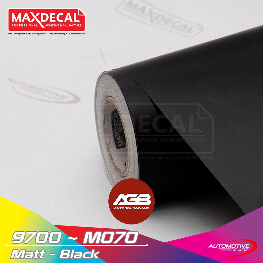 LEBAR 152CM Sticker MAXDECAL 9700 HITAM DOFF Skotlet Mobil Motor Premium Car Wrap Sticker per METER