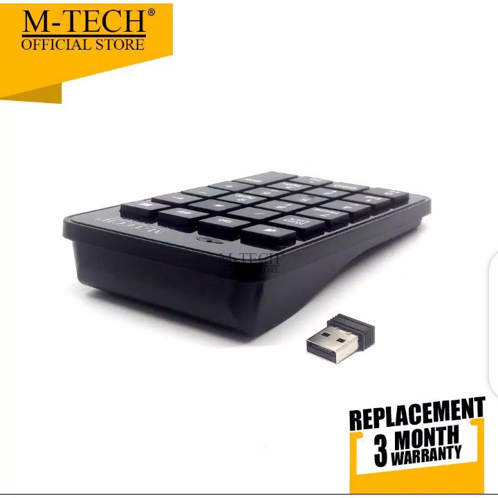 Keyboard numeric pad m-tech wireless 2.4ghz membrane - Keypad numerik nomor angka