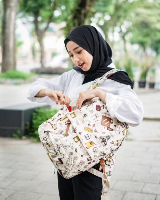 BACKPACK FASHION // taskanvasbdg - tas kanvas - tas ransel wanita - tas wanita - tas lucu - cewek