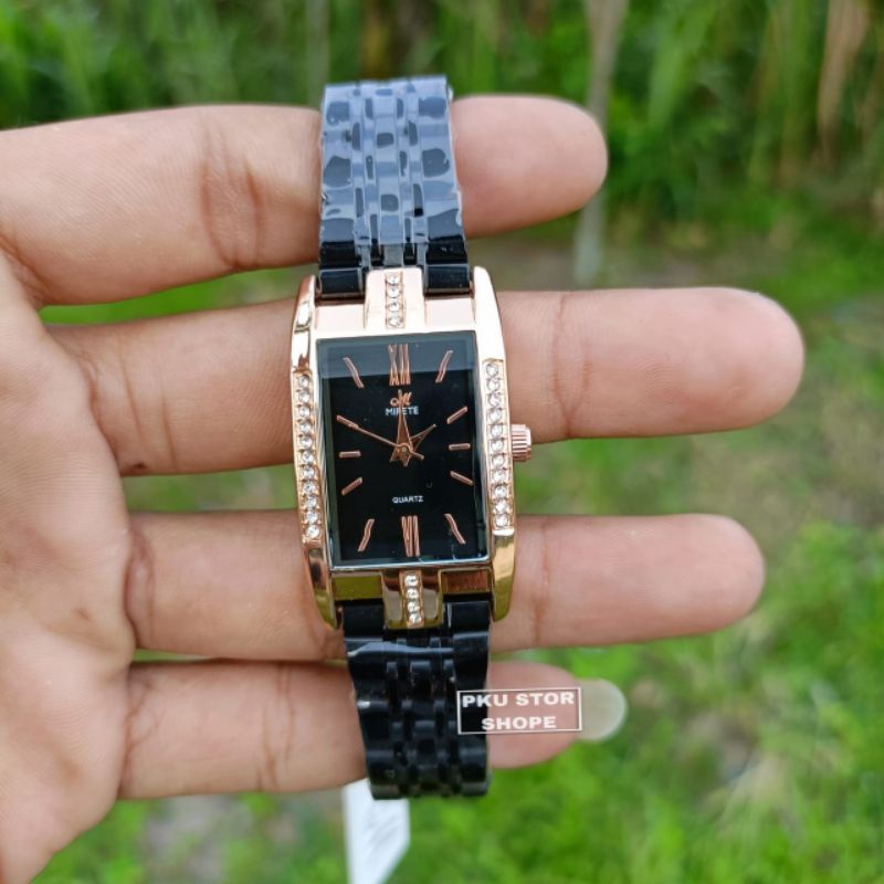 Jam Tangan Wanita Fashion Rantai Stainliss Jam mewah Formal Permata Anti Air || Jam Tangan Wanita murah || Jam Tangan Wanita Analog Quartz