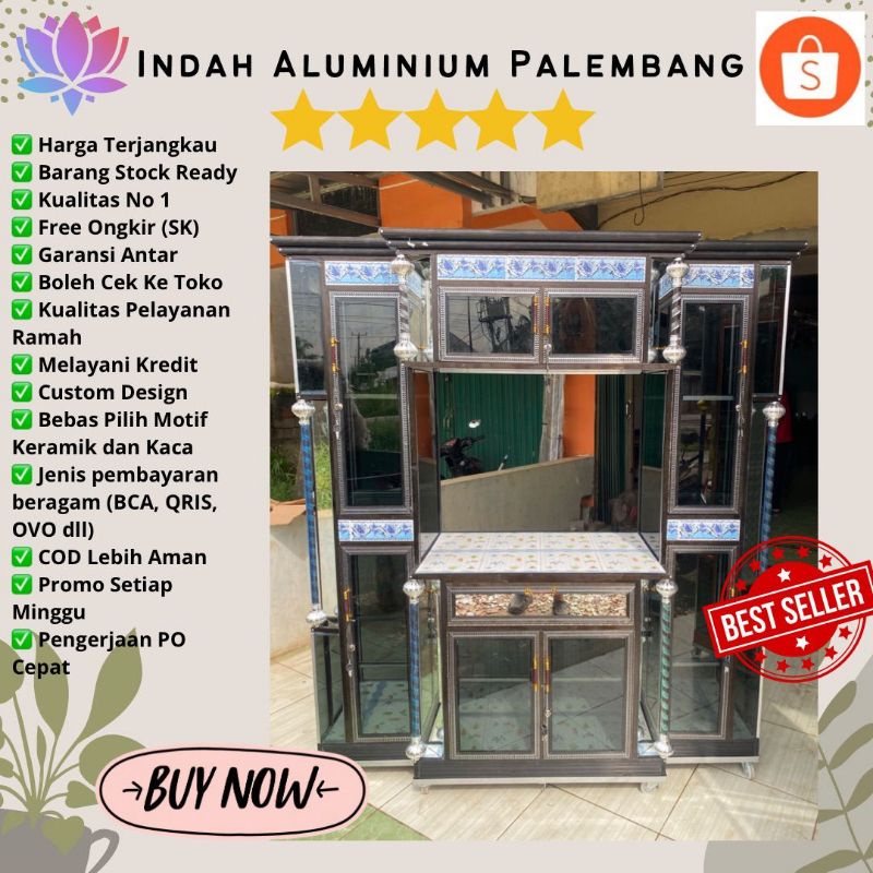 MEJA TV BUFFET TV ALUMINIUM MURAH PALEMBANG