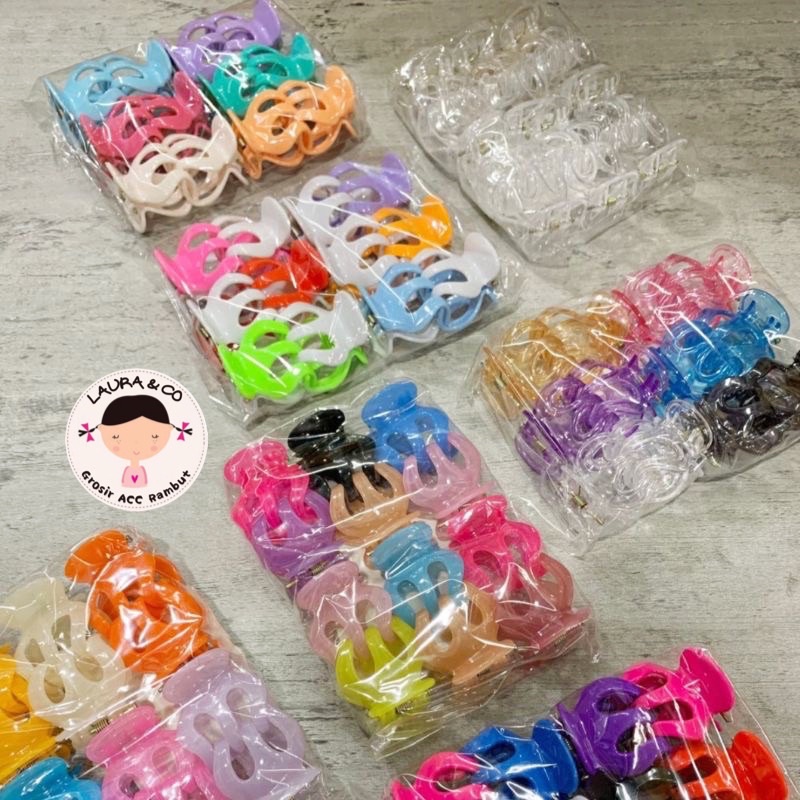 Jepit Jedai Rambut 3,5cm 12pc Tanggung Sedang Medium Lokal Grosir Lusinan Gurita