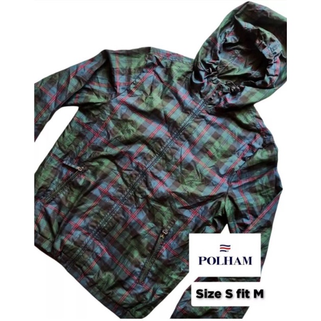 Jacket Outdoor Hoodie Zipper Polham Original Green/Jaket polham impor/Jaket secondbrand