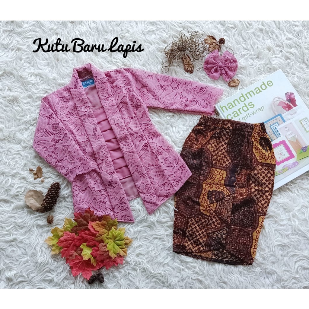 Kebaya Kutubaru Lapis Anak Unik/Baju Adat Anak/Kebaya Anak /kebaya melayu modern