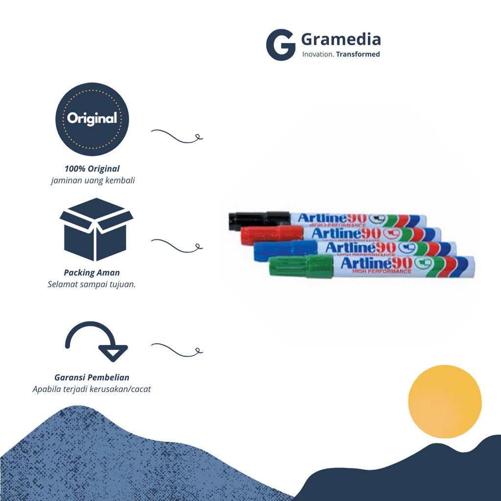 

Gramedia Cikupa - ARTLINE 90 MARKER (2.0 - 5.0 M/M) EK-90 BIRU