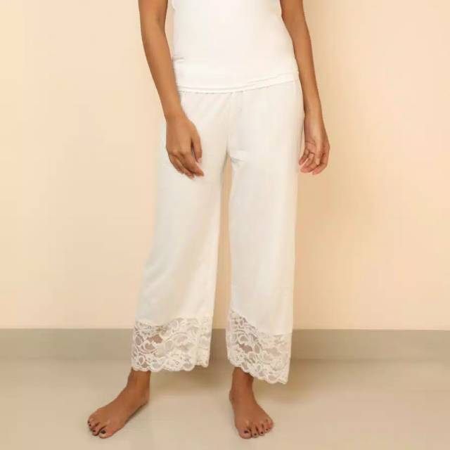 Model Celana Cullote Panjang Berenda wanita rayon premium dalaman kasual baju muslimah