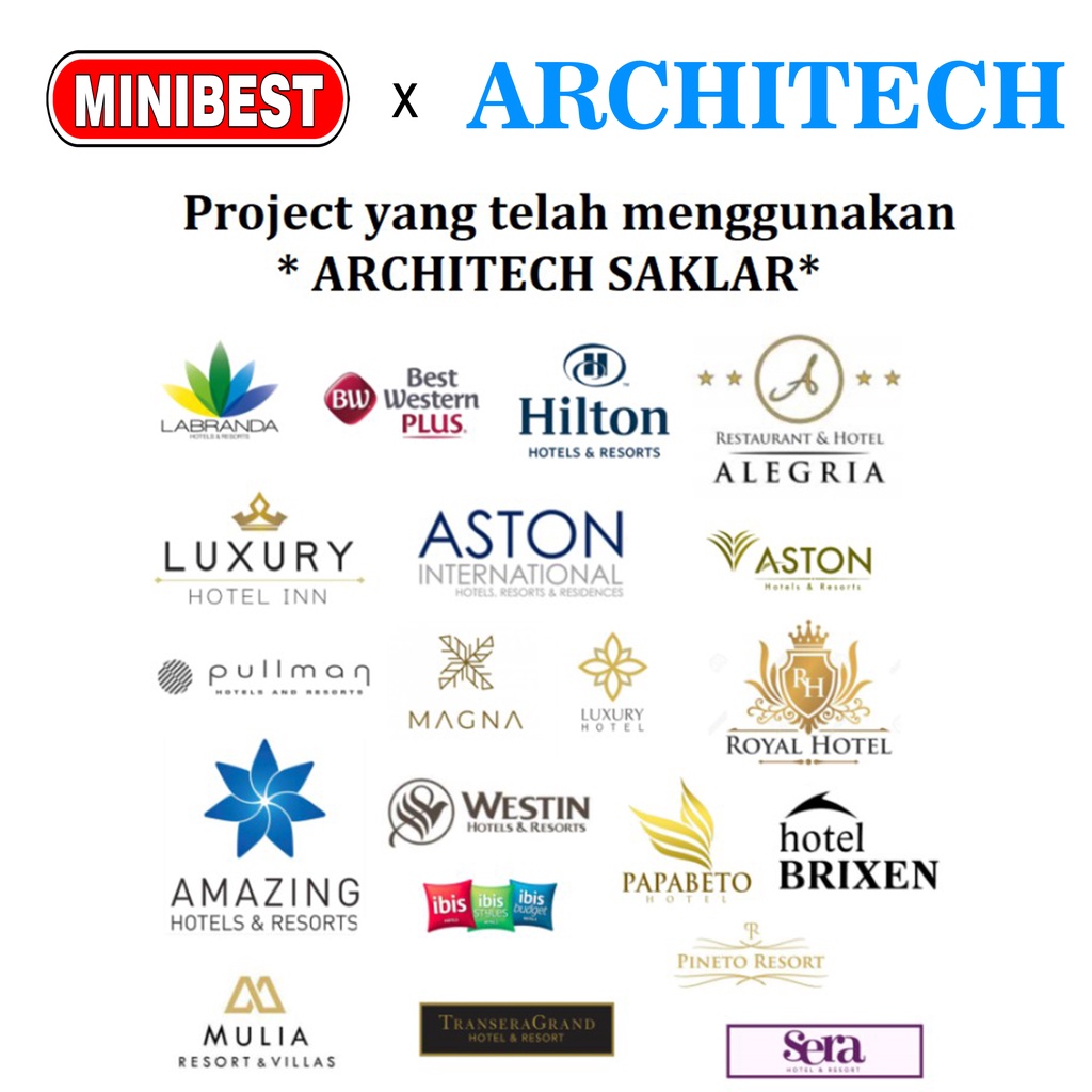 [MB] ARCHITECH V16 DIAMOND Black Lampu Stop kontak SakLAR HOTEL DAN RUMAH