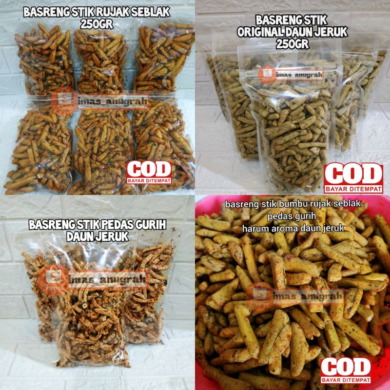 

BASRENG STIK RASA SEBLAK DAUN JERUK / ORI DAUN JERUK/ BASTIK / BASRENG VIRAL 250GR