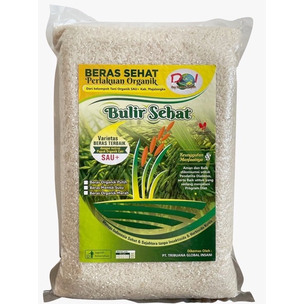 

Beras Organik Putih Bulir Sehat ukuran 5 Kg