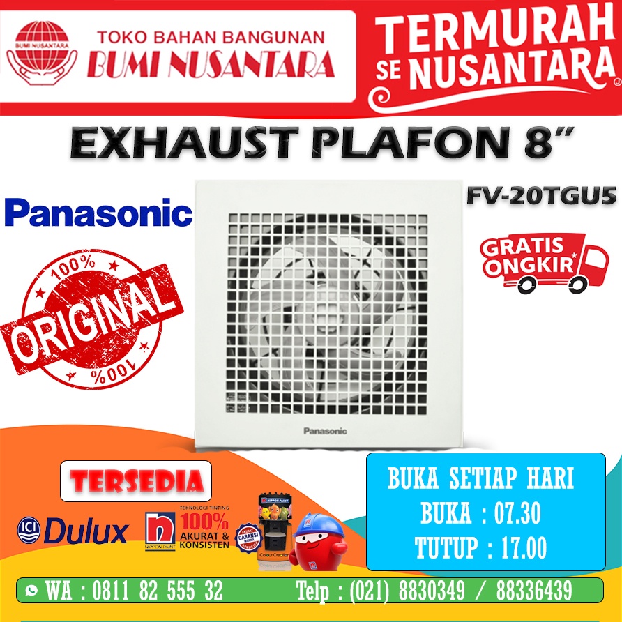 PANASONIC EXHAUST FAN 8" EXHAUST FAN PLAFON 8" PANASONIC FV-20TGU5 ORI