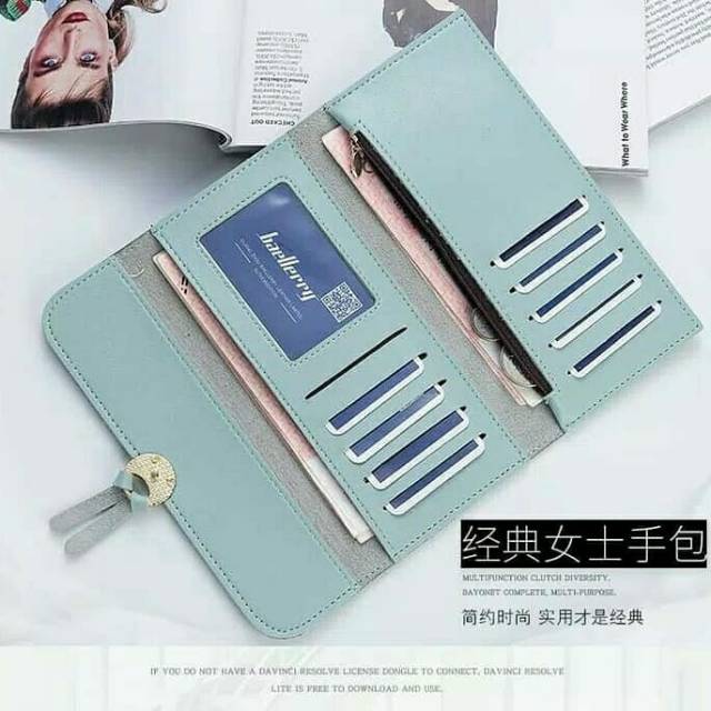 DW06 Dompet Fashion Baellery Kulit Sintetis Warna Pastel Cantik