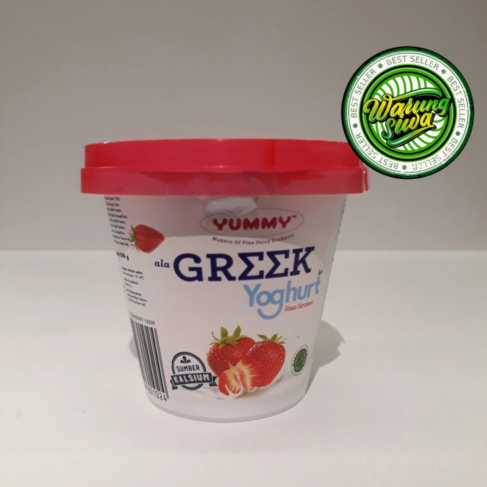 

yummy yoghurt greek strawberry 100gr