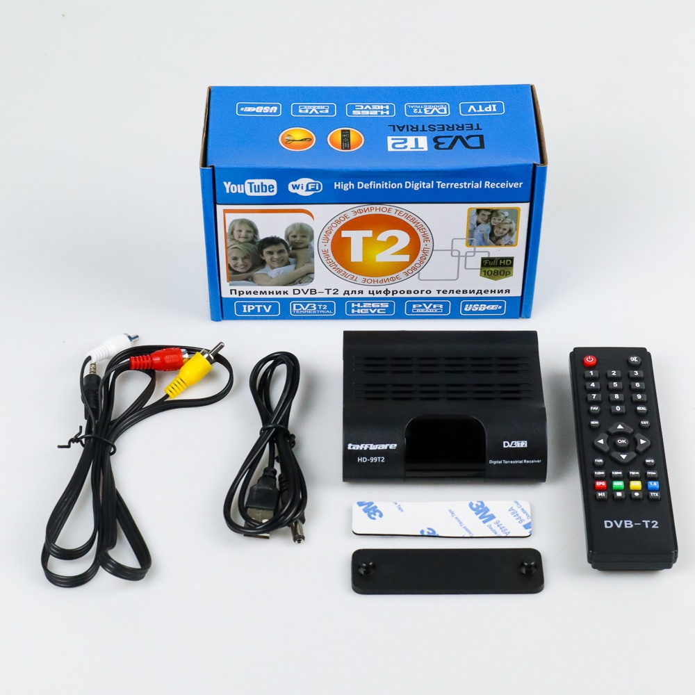 Set Top Box Taffware Digital TV Tuner DVB-T2 - HD-99T2 - Black