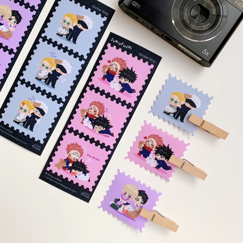 JUJUTSU KAISEN COUPLES - GLITTER STICKER STRIP