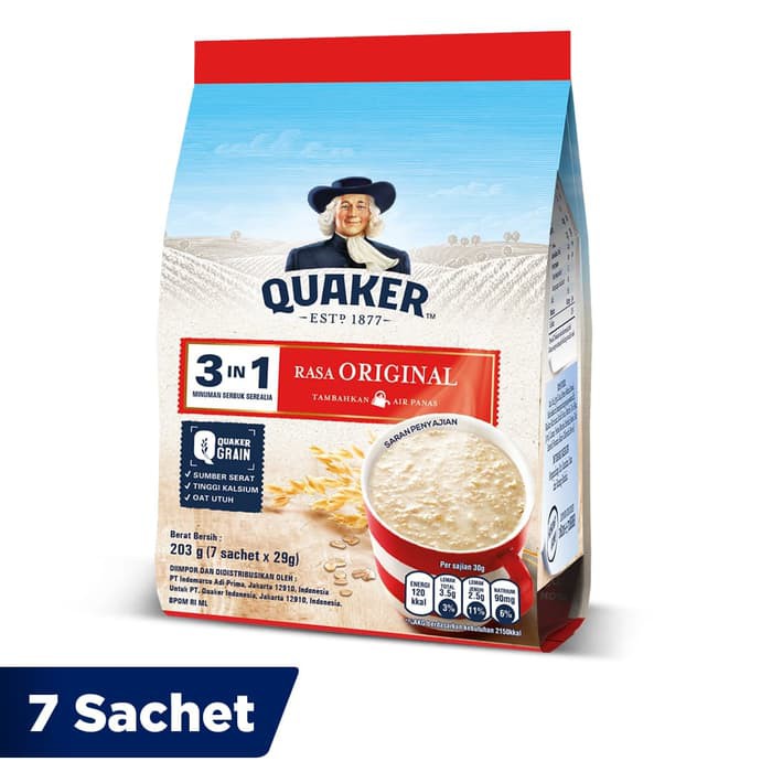 

Quaker 3in1 Original Pouch 7 Sachets