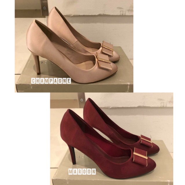 VINCCI VNC Heels suede champagne red maroon original