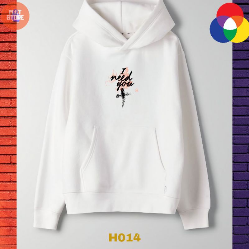 Hoodie Premium Putih Rohani Kristen