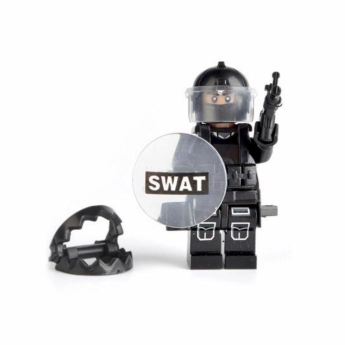 Lego Swat Minifigure Hero Police Soldier Army Military Polisi Pasukan