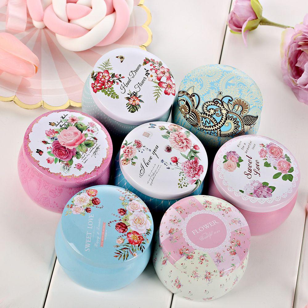 Top Candy Besi Kotak Perhiasan Pil Mawar Tea Pot Timah Dampproof Wadah Trinket Tinplate