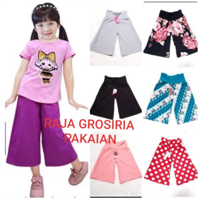  Celana  Kulot  Anak  7 8 Usia  2 12  Tahun  Shopee Indonesia