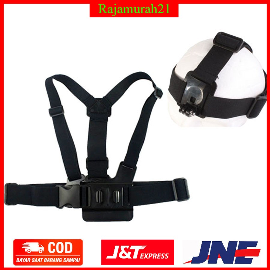 SnowHu Chest Harness Belt Strap with Head Belt for GoPro &amp; Xiaomi Yi - GP59