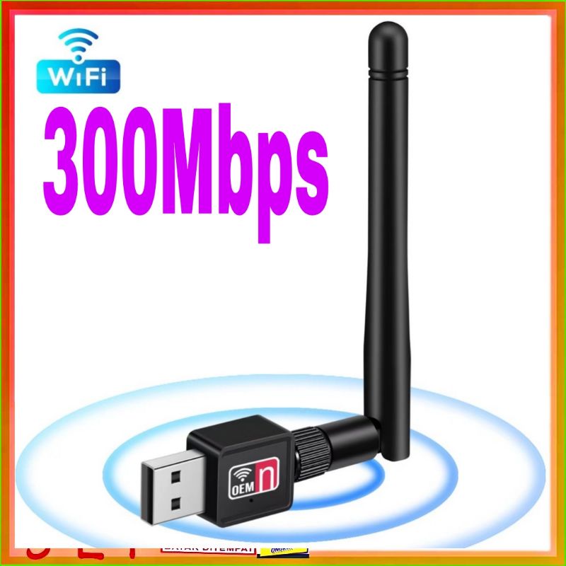 USB WIFI WIRELESS ADAPTOR ANTENA 300Mbps 802 iin ANTENA WIFI DONGLE EKSTERNAL