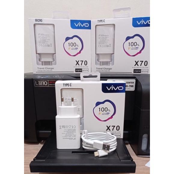 [SO] Tc Travel Charger Vivo X70 Qualcom Flash Charging Micro Usb &amp; Type-C