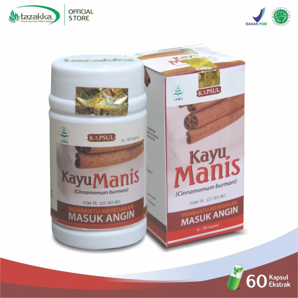 ORIGINAL - 𝐄𝐊𝐒𝐓𝐑𝐀𝐊 𝐊𝐀𝐘𝐔 𝐌𝐀𝐍𝐈𝐒 Kapsul - Cinnamomum burmannii Bantu Herbal Kaya Antioksidan Izin BPOM