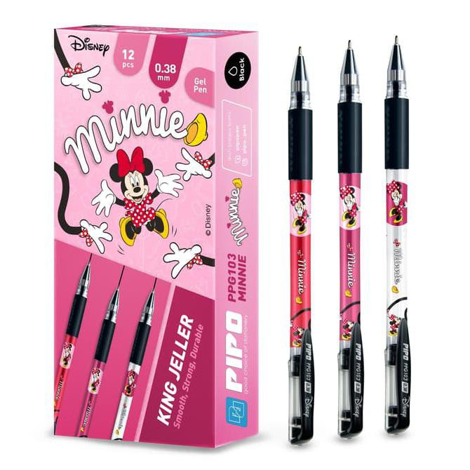 

PPG103 PIPO Minnie Mouse Pulpen Lucu 0.38mm isi 12 pcs tinta hitam TERBATAS