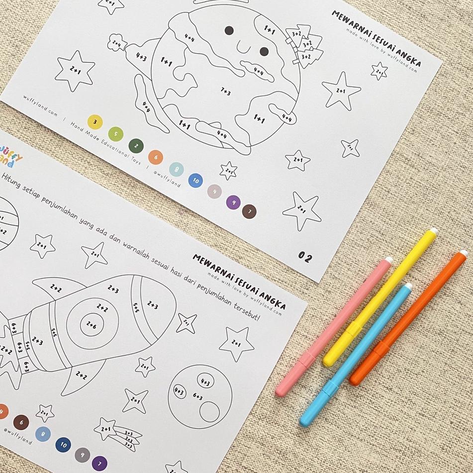 Big Discount WUFFYLAND  Worksheet Aneka Tema, 30+ Halaman Kegiatan Anak 2-6 Tahun, Bermain Sambil Belajar, Latihan Menggunting Dan Menempel, Mainan Edukasi Aktivitas Bermain Anak