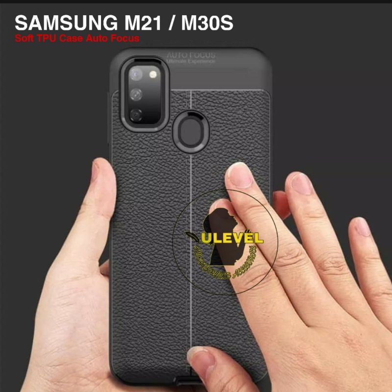 Soft Case Samsung M21 M30s Case Auto Focus Leather Case