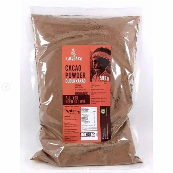 

TIMURASA RAW CACAO POWDER 500GR - BUBUK KAKAO MENTAH 500GR