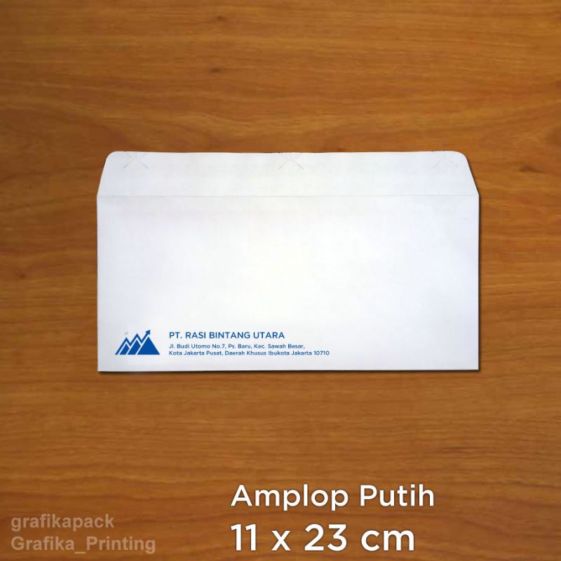 

Amplop Putih HVS 11 x 23 cm Custom Cetak