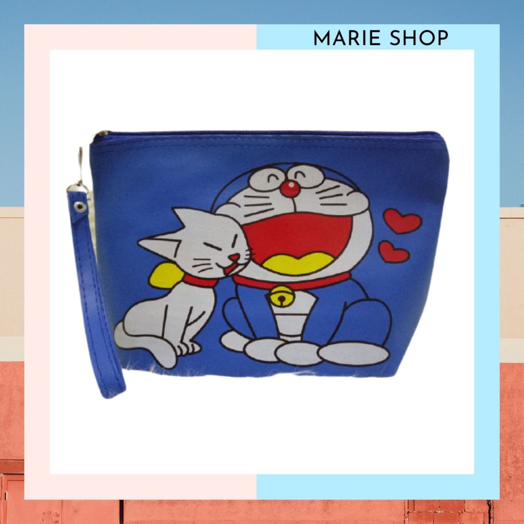 MICHAN TAS  DORAEMON  POUCH TAS  KOSMETIK LUCU UNIK MAKE UP 