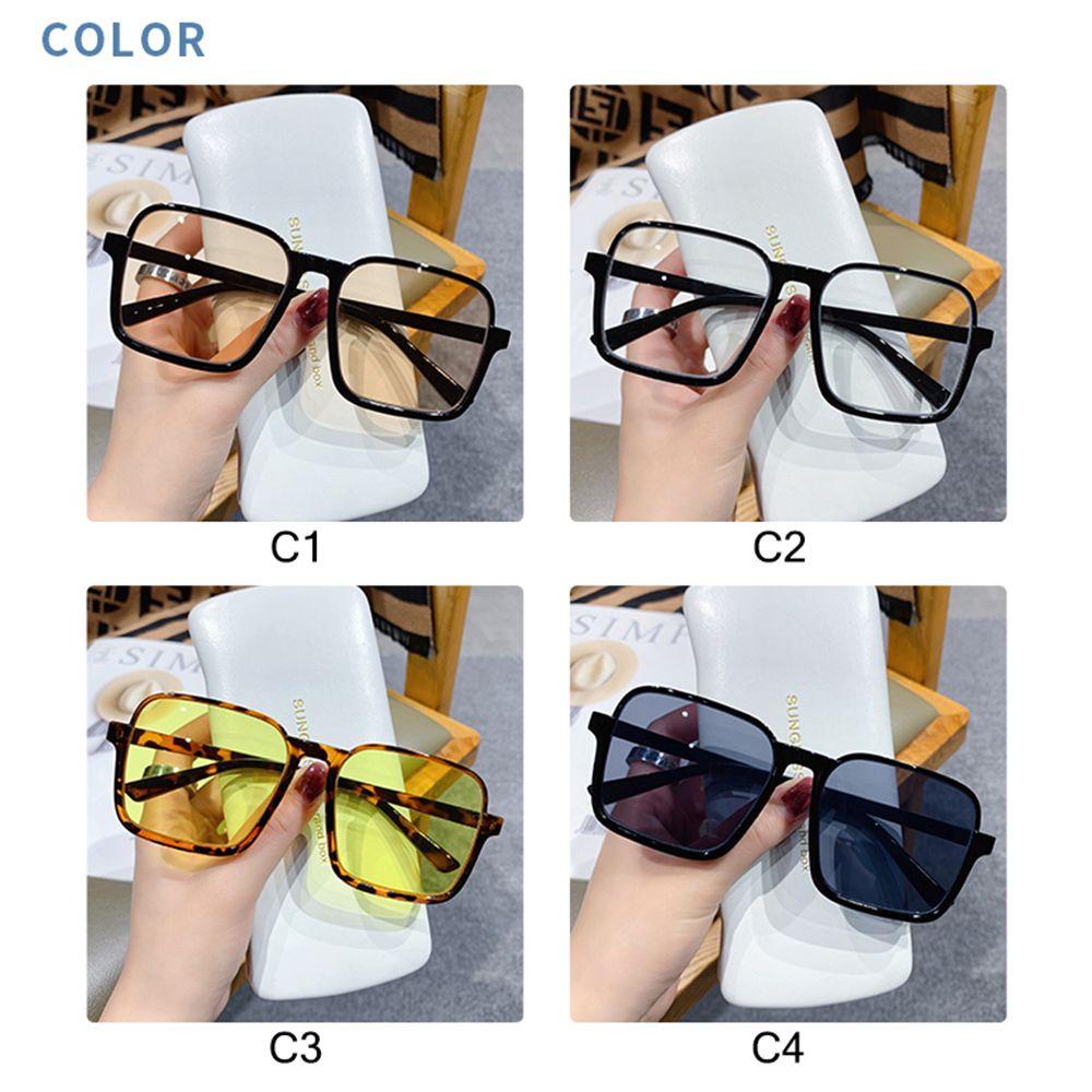 Kacamata Hitam Bentuk Kotak Gaya Retro Vintage Warna Hitam Untuk Pria Dan Wanita