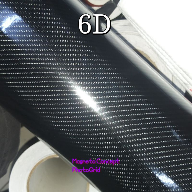 Stiker Motor Skotlet Carbon 6D Glossy Sticker 6 Dimensi Kilap Body Knalpot Spion Tahan Panas