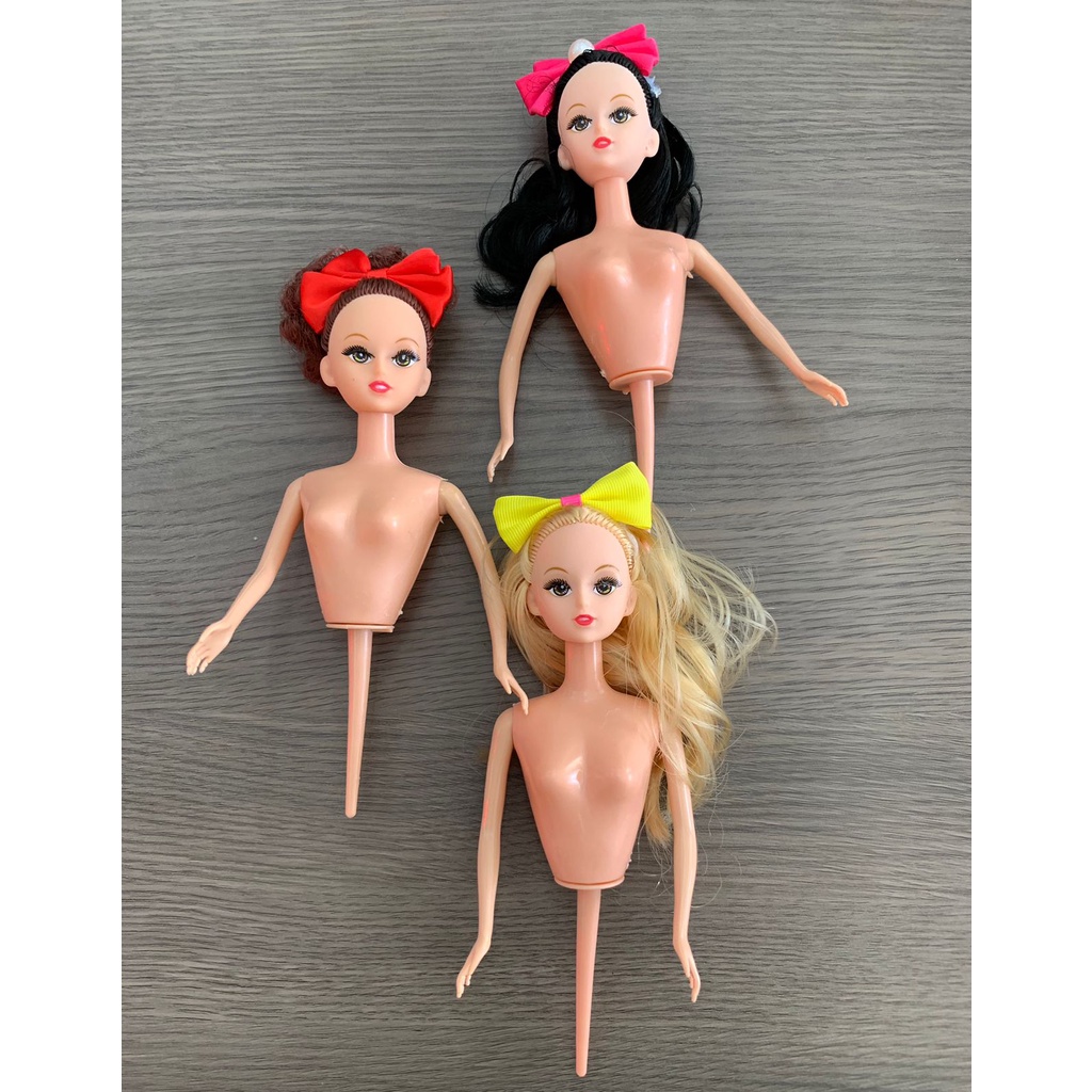 Barbie tusuk 1/2 badan hiasan boneka barbi cake topper BONEKA