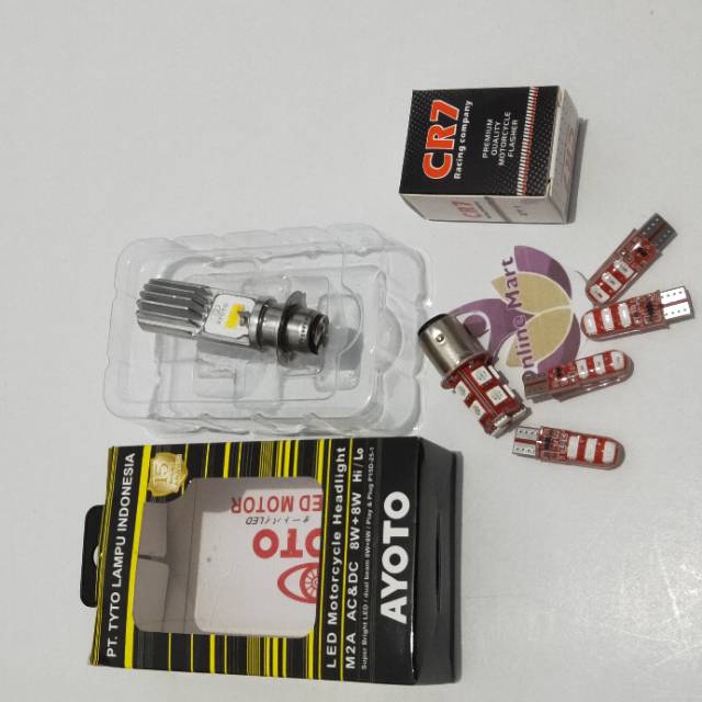 Bohlam Lampu LED Atyto GARANSi full set variasi beat Mio Scoopy Fino Supra Vega dll