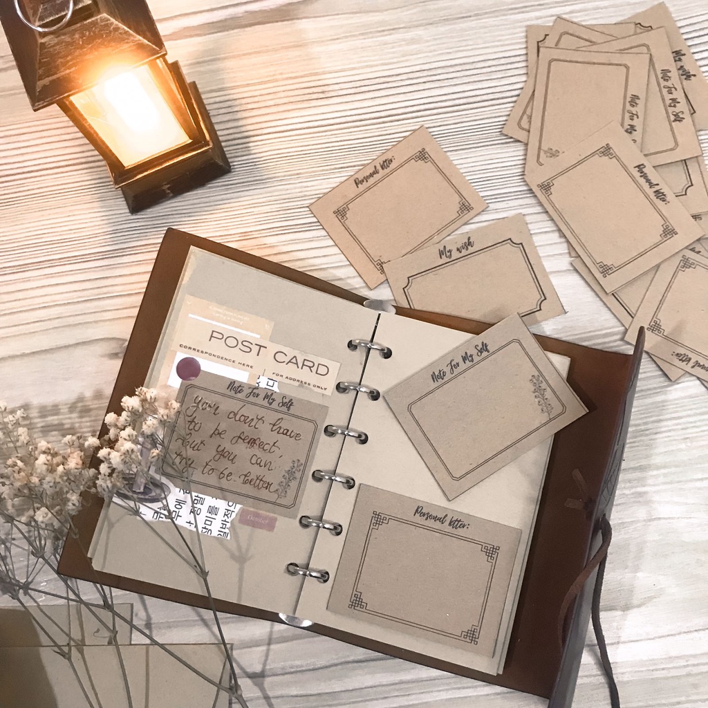 

[aisyjournal] 15 pcs letter card afirmasi, aesthetic for journaling, label deco scrapbook DIY Planner
