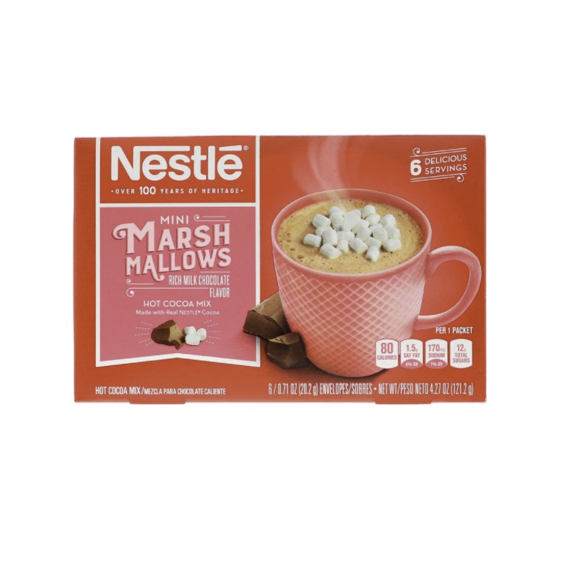 

Nestle Hot Cocoa Mix Mini Marshmallows Rich Milk Chocolate Flavors