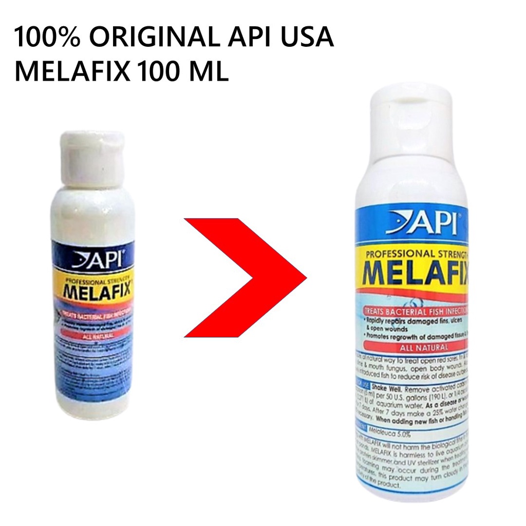 Melafix Repack 100ml 100 ml Obat Ikan Untuk Sirip Borok Luka Terbuka