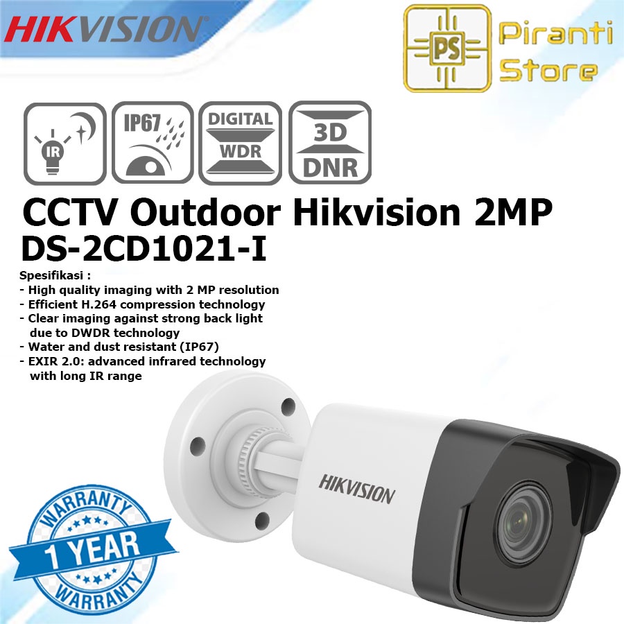 CCTV Outdoor Hikvision 2MP DS-2CD1021-I