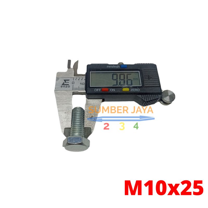 Baut mur M10 10x25 BMP / BMP 10x25 TERMURAH