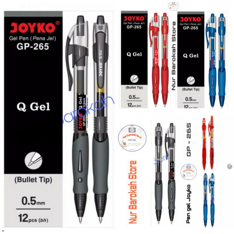

Pen Gel Joyko GP-265 / GP-265AN / GP-265BN / 0,5 mm / Hitam, Merah dan Biru