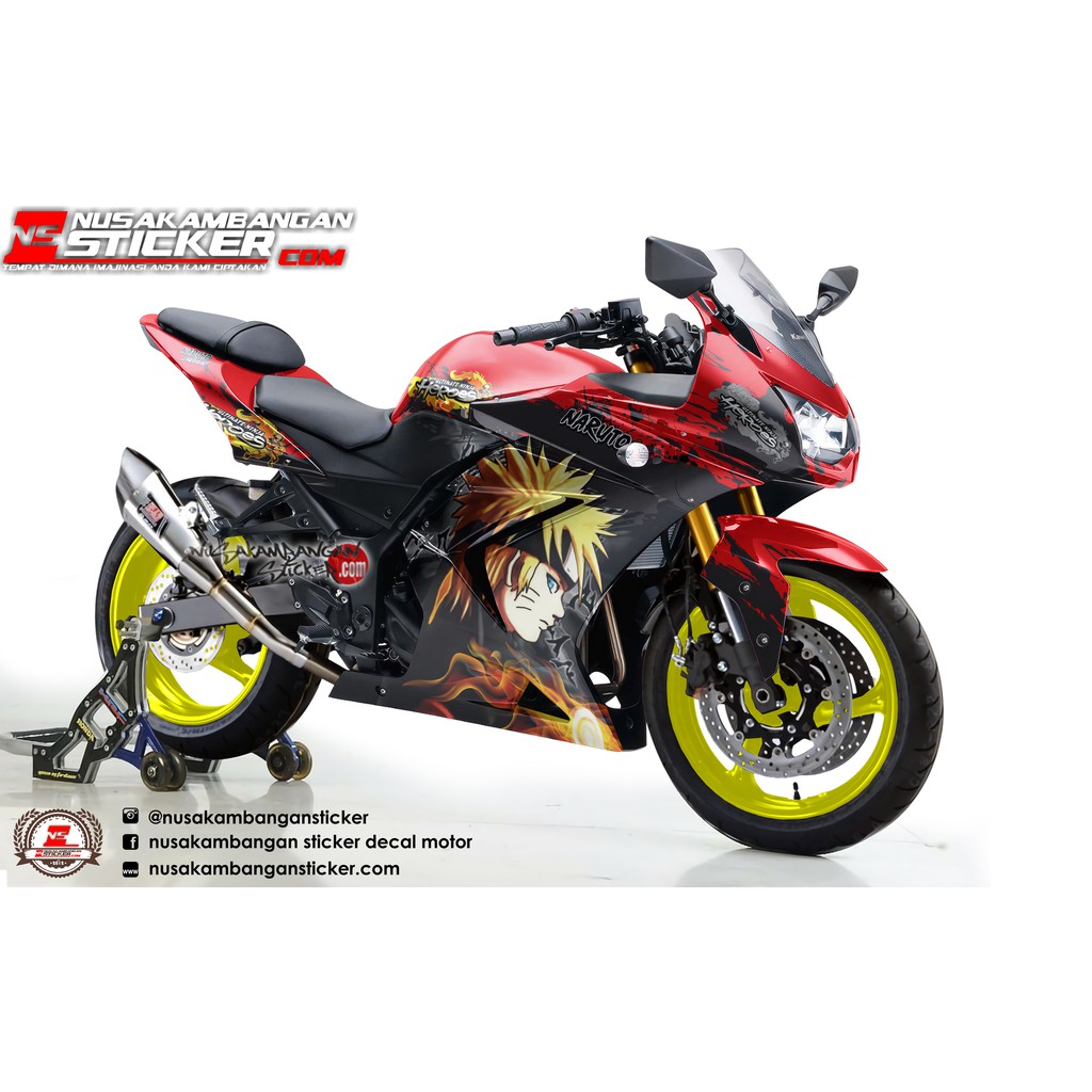 Decal Sticker Ninja 250 Karbu Naruto Merah Fullbody
