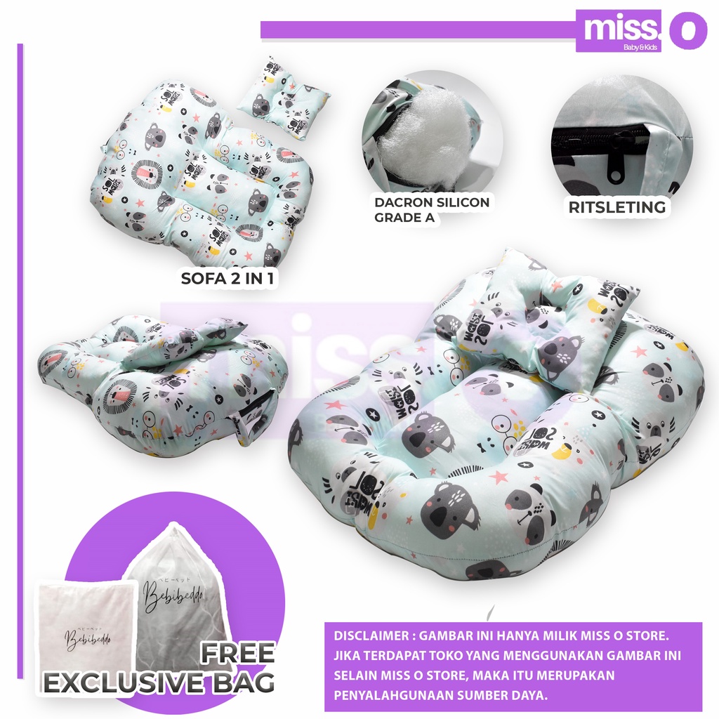 [Jumbo] Sofa Bayi Ukuran Besar / kasur bayi multifungsi ( FREE Bantal + TAS )