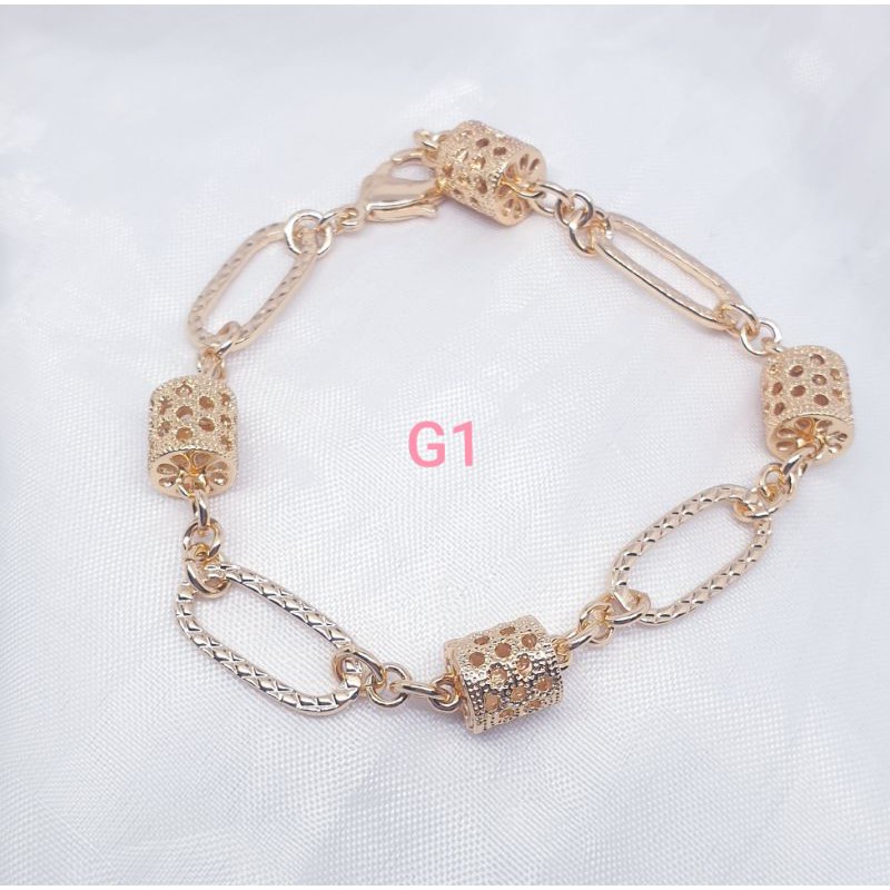 Gelang tangan dewasa aneka model lapisan mas 18k GP-01