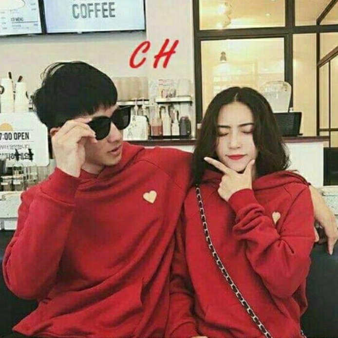 Hoodie Love Couple Jumbo S - XXXXXL(6XL) / Jaket Oversize matching Heart Style 5XL 4XL 3XL 2XL XL