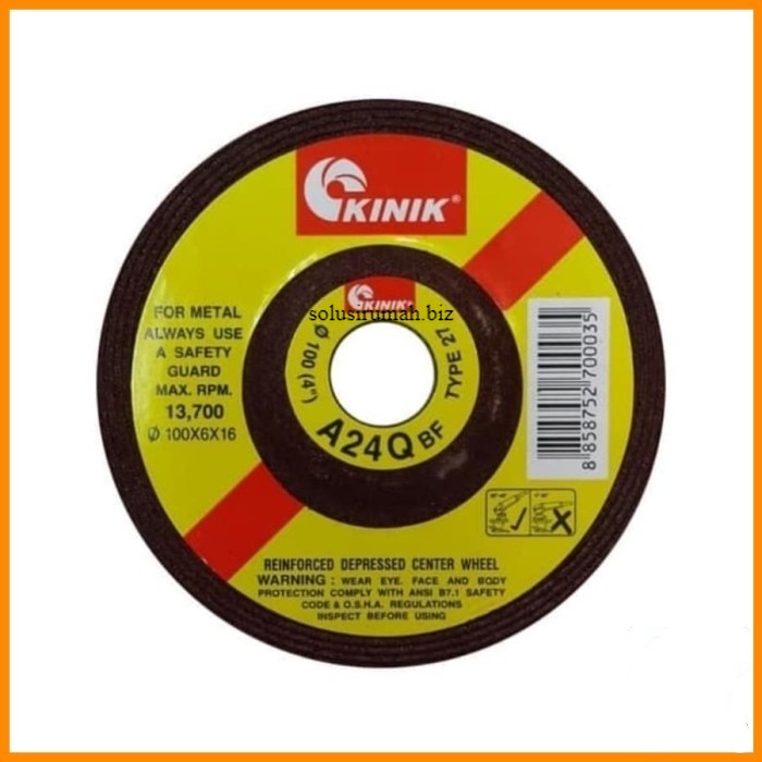 Batu Slep Kinik Gerinda Grinding Wheel 4 INCH x 6mm 4&quot; TEBAL ASAH 6 MM